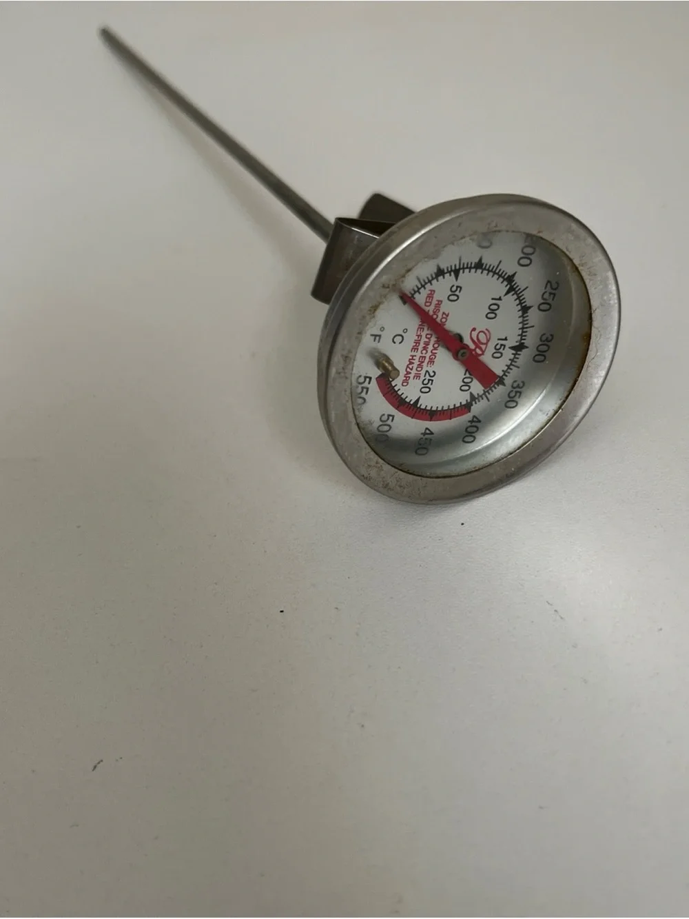 Stainless Steel 12 Inch Thermometer Deep Fryer Candy 50-550 Celsius Fahrenheit